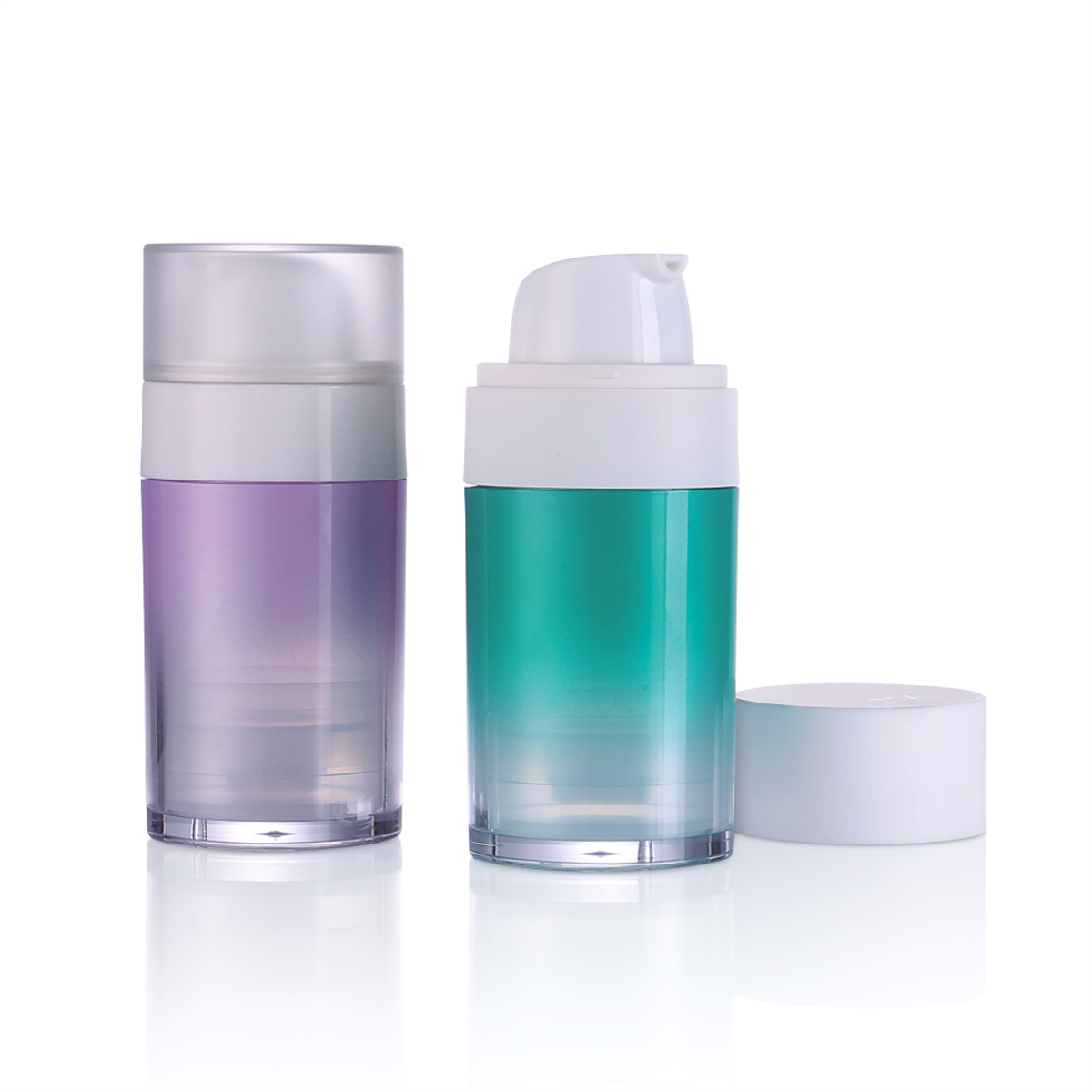 30ml Luxury Cosmetic Packaging Airless Round Lotion Gradient Color Pump Bottle L19