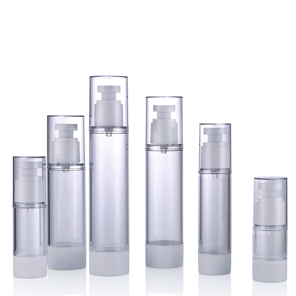 80ml 100ml Vacuum Airless Mist S15ml 30ml 50ml 80ml 100ml 120ml pray Pump Transparent Petg Bottle For Skincare Cream L02