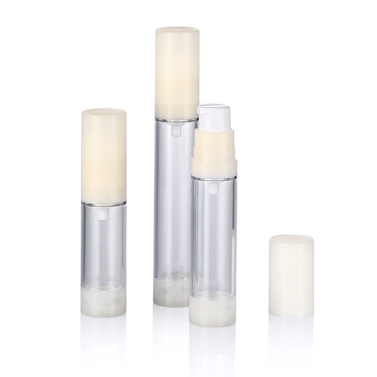5ml 10ml 15ml Customized White Cosmetic Plastic Airless Fine Mist Spray Plastic Bottle  L04