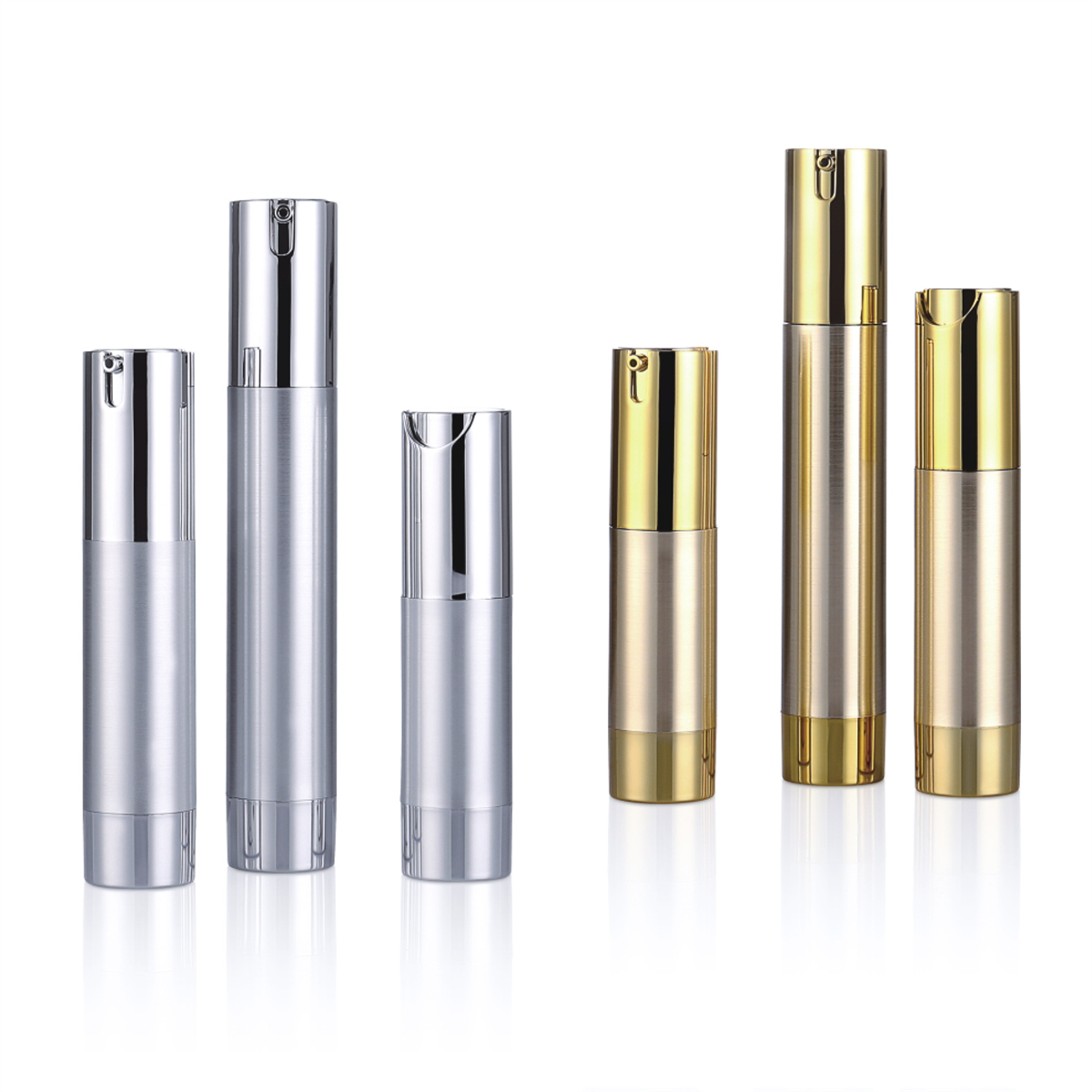15ml 20ml 30ml U-shaped Airless Lotion Bottle Customized Luxury Skin Care Silver Golden Airless Bottle L06