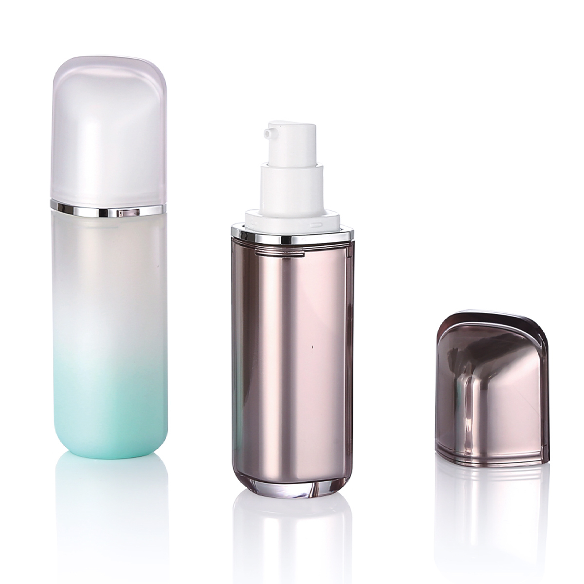 30ml Cosmetic Jars Plastic Skincare Bottles toner Bottles Gradient Lotion Bottles With Pump L14