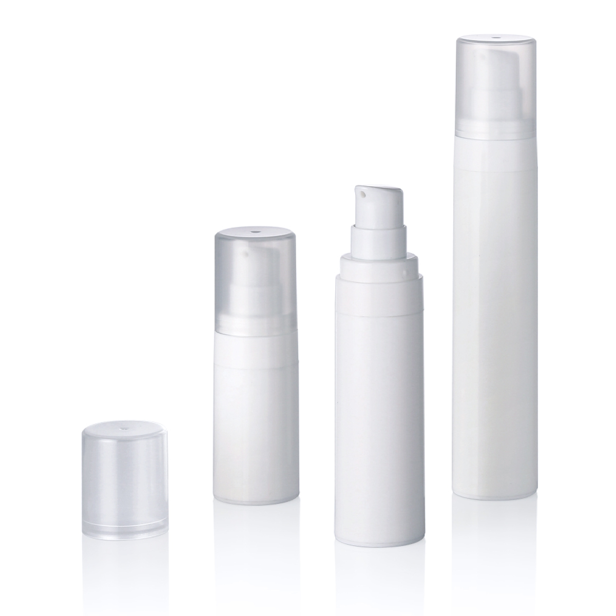 15ml 30ml 50ml Plastic PP White Snap Cream Lotion Vacuum Bottle Airless Bottle L16