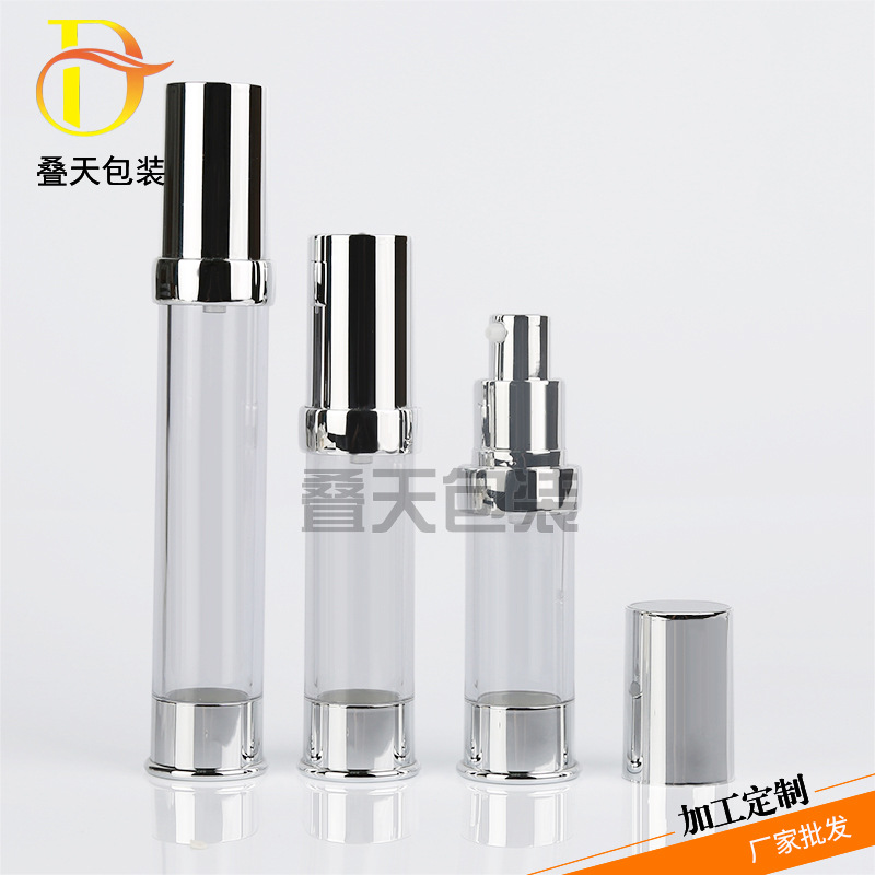 Transparent lotion cosmetic bottle subpackage vacuum bottle 15 20 30ml travel portable liquid foundation bottle
